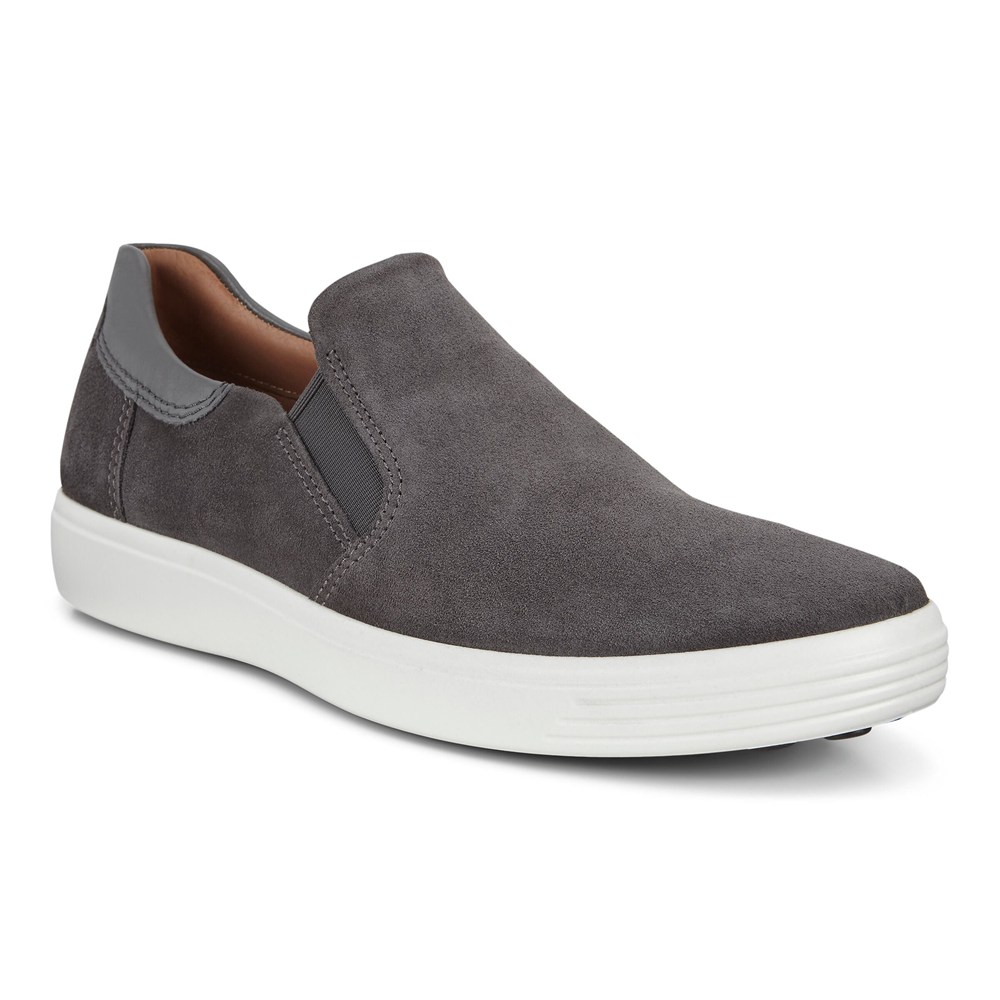 Mens Slip On - ECCO Soft 7 Sneakerss - Dark Grey - 1320JCXLA